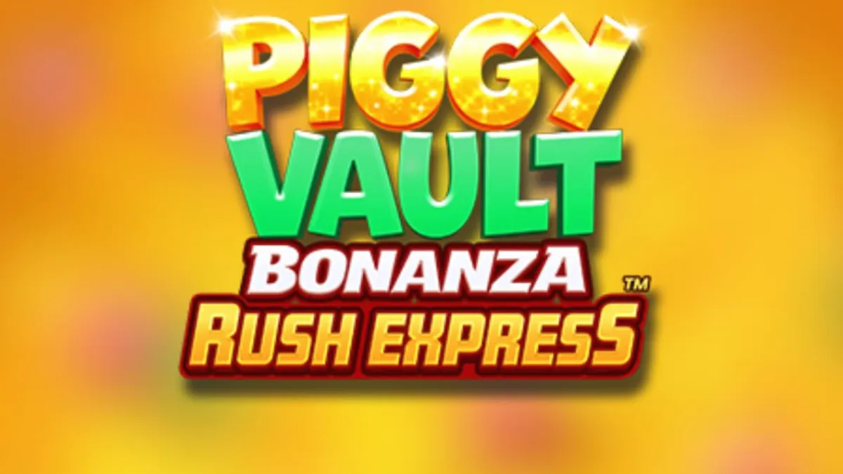 Tampilan visual mewah dari slot Piggy Vault Bonanza Rush Express dengan simbol emas dan brankas.